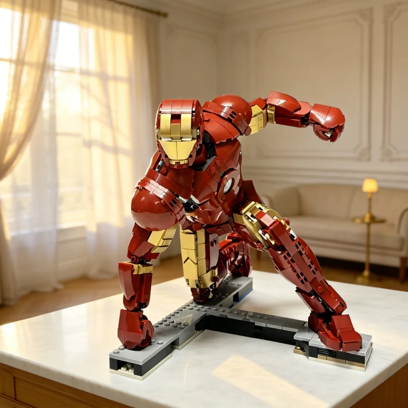 

Набор строительных блоков MOC Markes 3 Super Heroes, 1297 деталей, архитектурная модель для сборки, развивающая игрушка для детей, подарок на Рождество