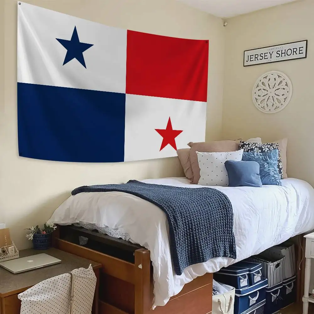 Panama Flag Banners Four Hole Flag Polyester Outdoor Decor Room Aesthetic