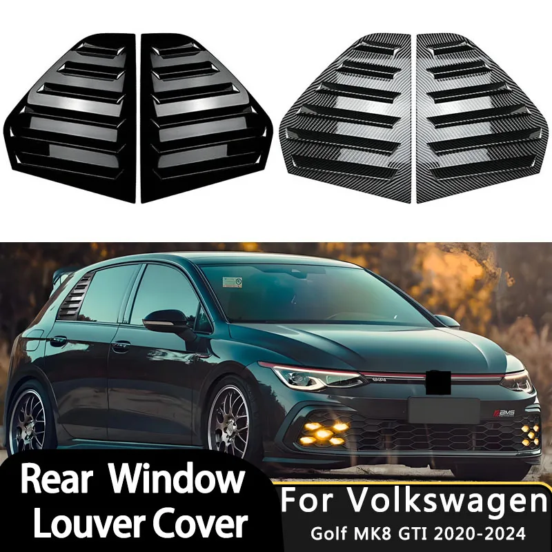 2X cubierta de persiana de ventana de ventilación lateral trasera embellecedor tapa de puerta lateral para VW Golf 8 GTI GTD r-line TSI TDI 2020-2024 accesorios de coche
