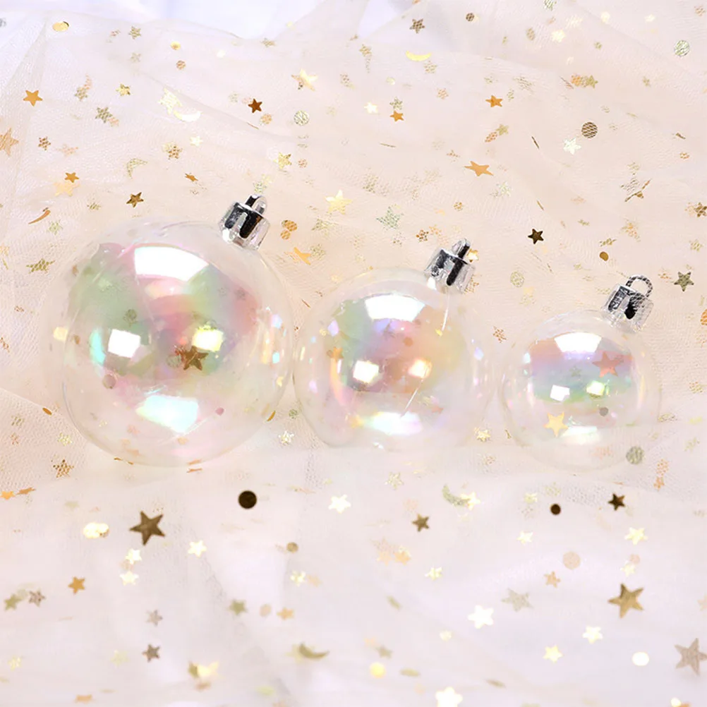 

12Pcs Plastic Cake Ornament Balls Hanging Decorative Props for Christmas Tree Party Home Festival Light Weight Easy to Use