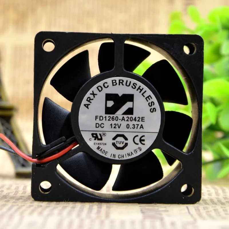 

FD1260-A2042E 12V 0.37a 6025 6cm Silent Cooling Fan 2 Lines FD1260 A2042E