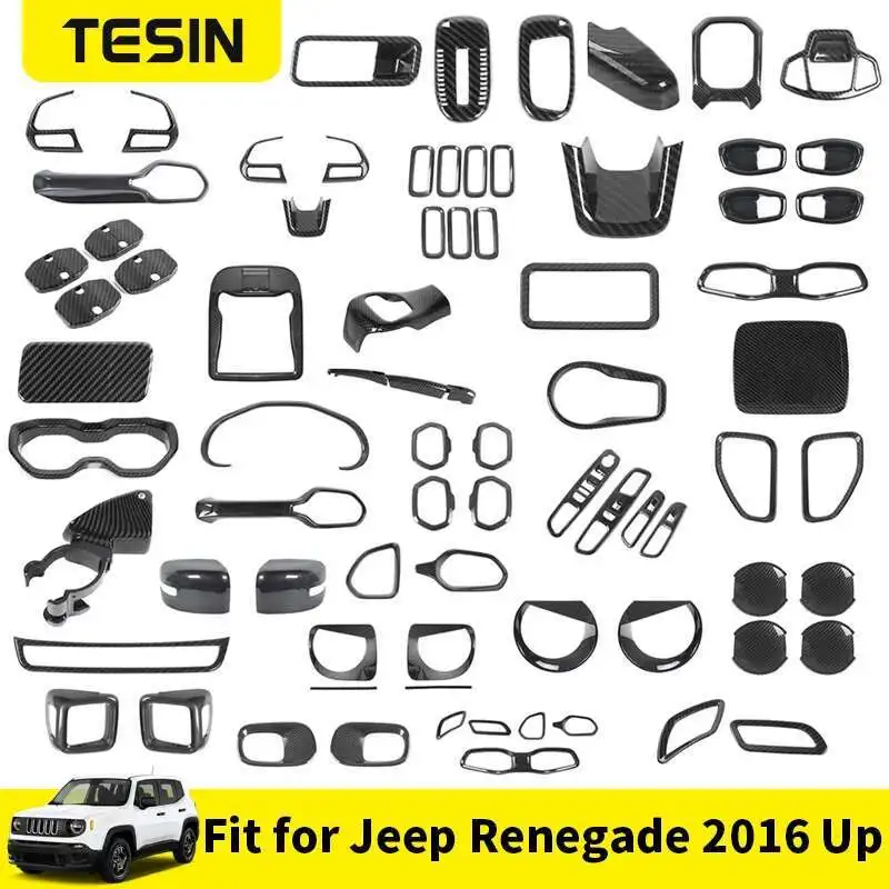 Auto Interni Per Jeep Per Renegade 2016+ Adesivo Per Interni Auto 1 Pezzo Cornice Decorativa Per Interruttore Fari In ABS Decorazione Interni (Colore : Argento