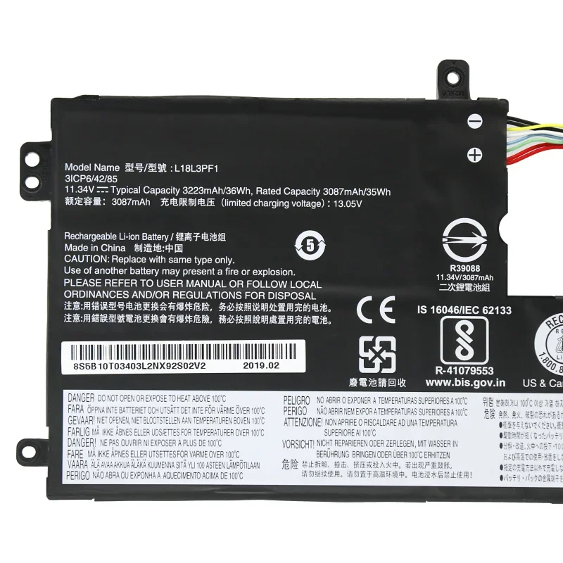 Imagem -03 - Bateria para Lenovo Ideapad L18l3pf1 L18c3pf2 L18m3pf2 L18m3pf2 L18d3pf1 5b10t03401 L34015iwl V155 V340-17iwl 11.34v