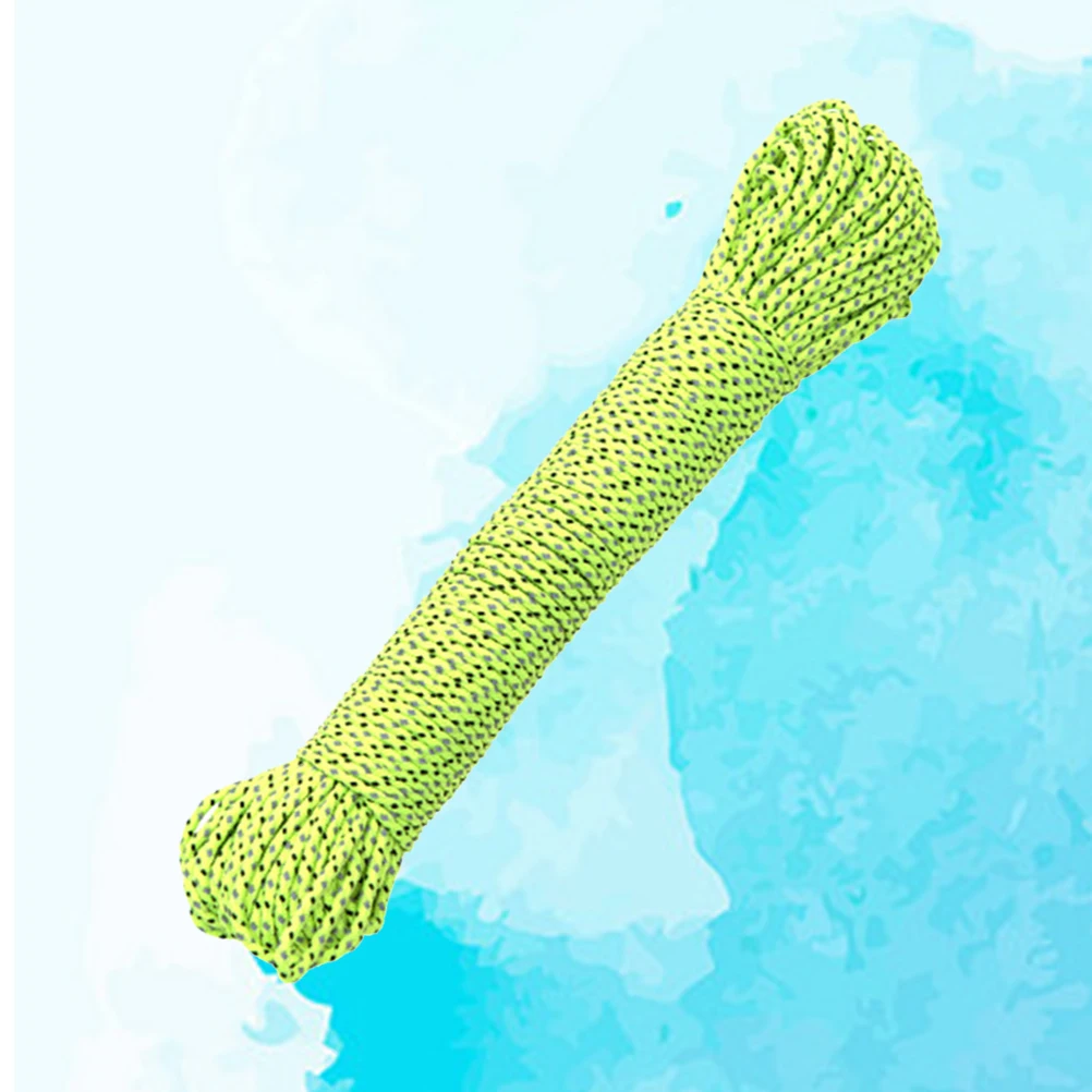 

20m Outdoor Green Reflective Tent Rope Strong Nylon Paracord Cord for Camping Velarium Guyline Tent Rope Nylon Cord