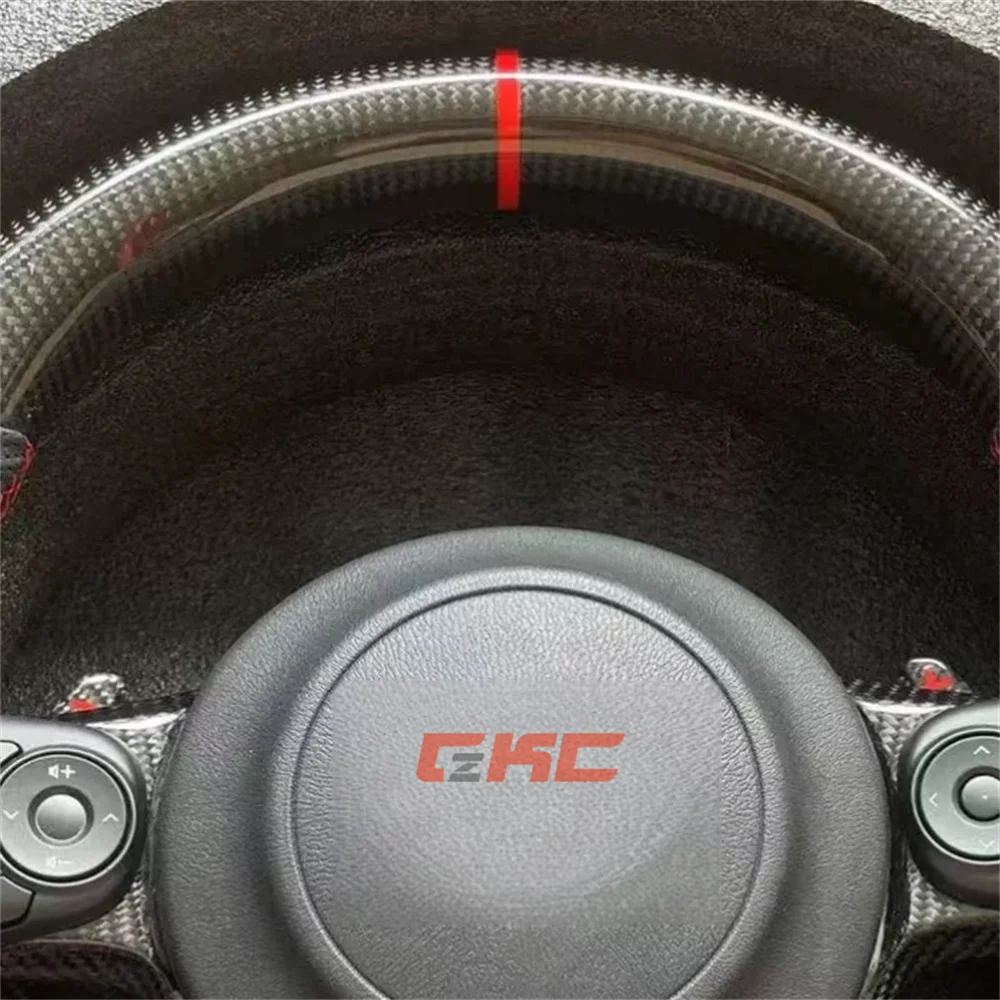 عجلة قيادة جلدية من ألياف الكربون الأسود مخصصة لـ 2022 2023 2024 2025 GR86 GR