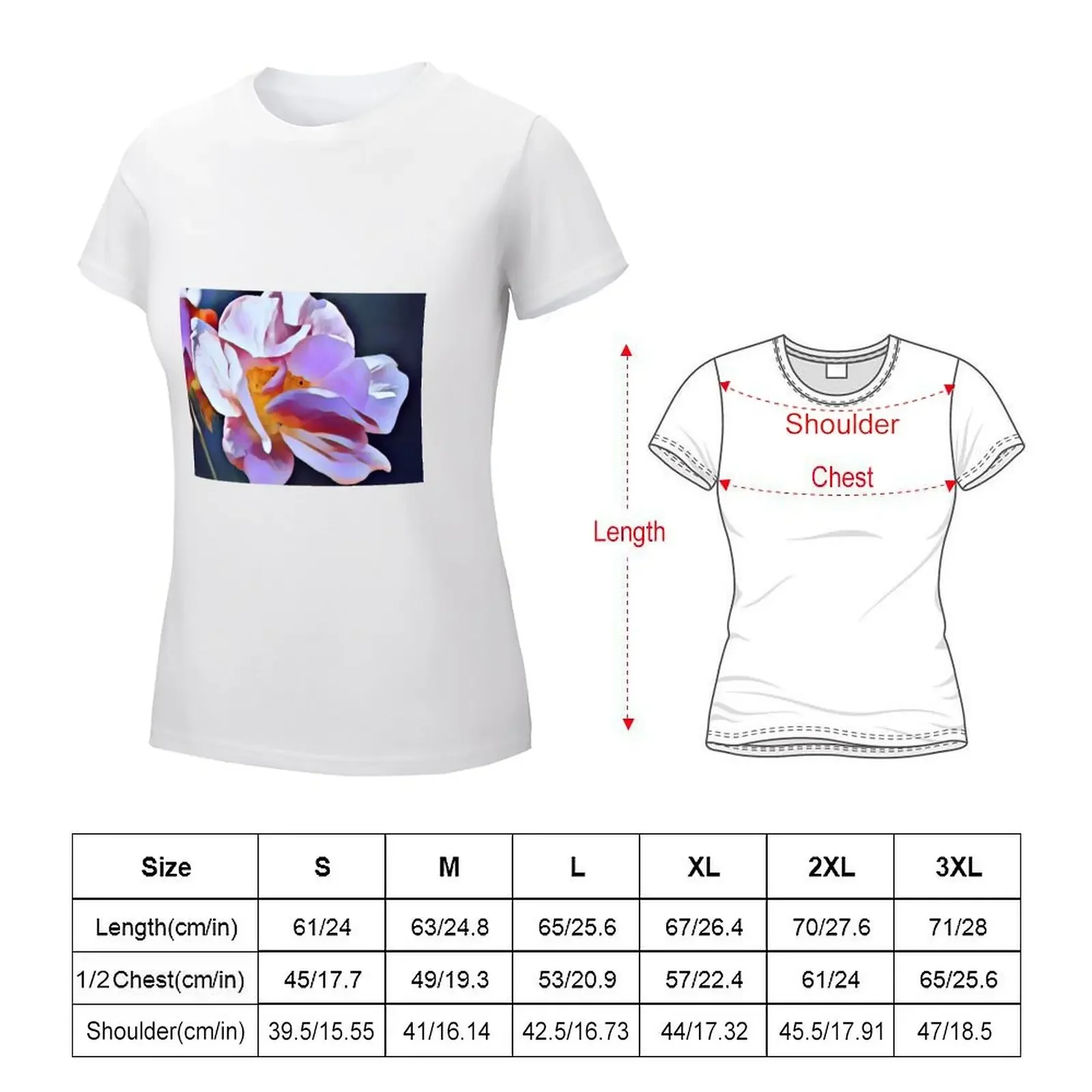 flower in the sunlight T-shirt lady clothes animal print shirt for girls female t shirts for Women loose fit