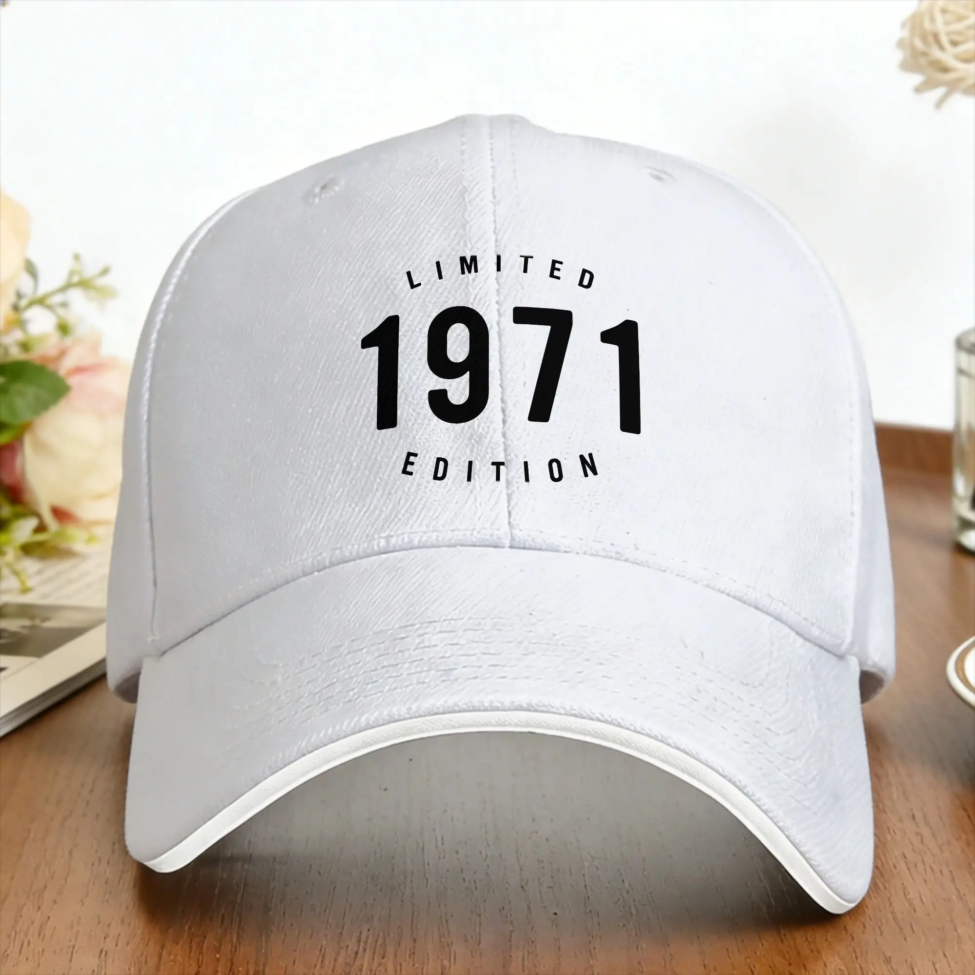 1971 Limited Edition Black Text Casual Baseball Cap  Kpop Rock Hip Hop Hats Summer Hot Sale Baseball Caps
