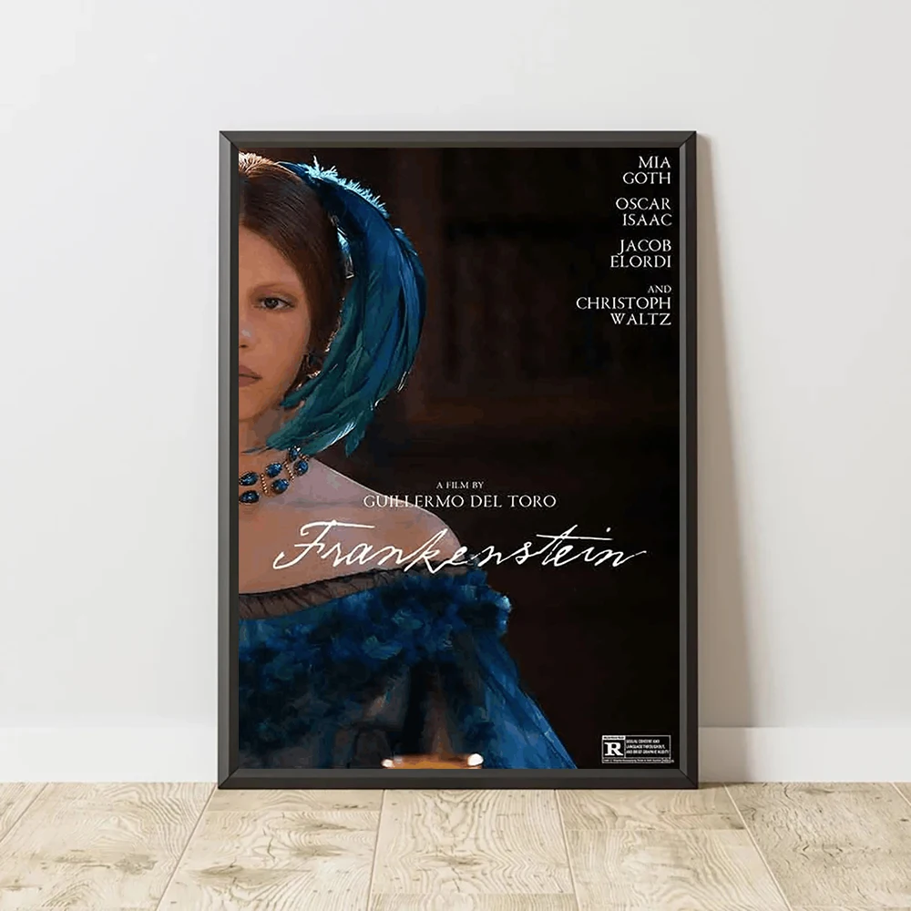 ملصقات مطبوعة على القماش من فيلم فرانكنشتاين، جداريات زخرفية تحت عنوان الفيلم، ديكورات غرفة المنزل الحديثة، هدايا عيد الميلاد، غير مؤطرة #4