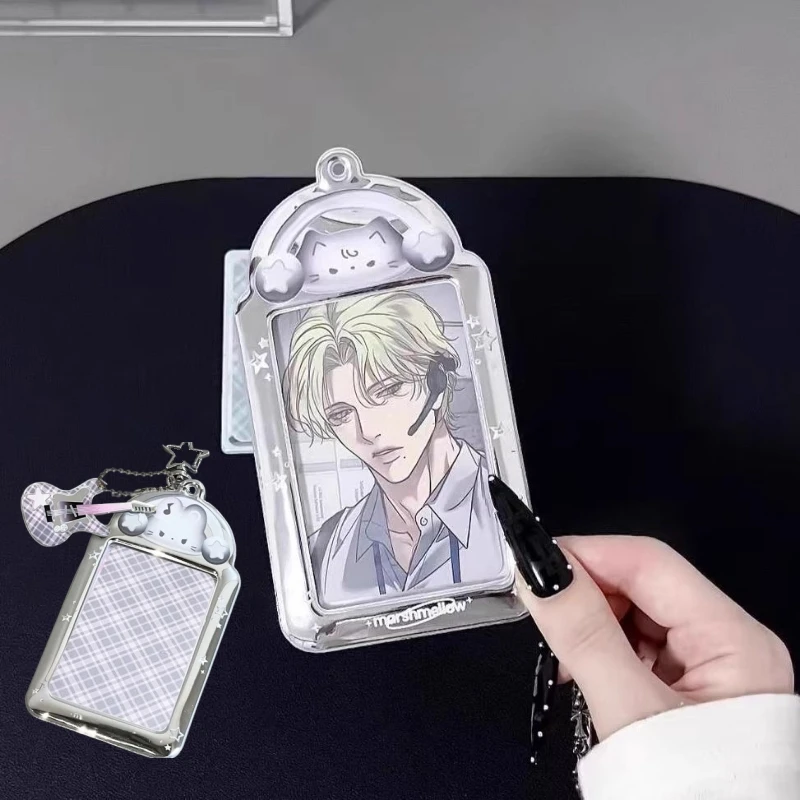 

Ins Photocard Holder Photocards Kpop Idol Photo Card Protective Case Keychain Pendant ID Card Sleeve Photo Display Stand