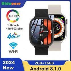 Montre Android 4G EpiCard pour homme et femme, écran incurvé 1.96 