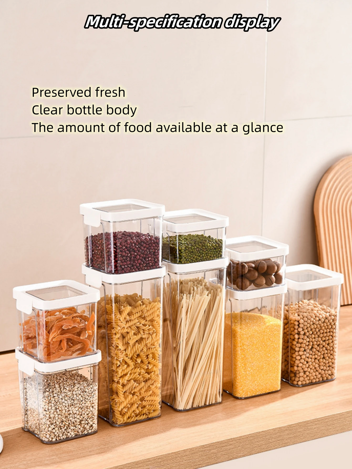 

Kitchen Food Sealed Container Plastic Large Capacity Moisture-proof Storage Box Grain Storage Tank Dry Goods Box Sealed Jar