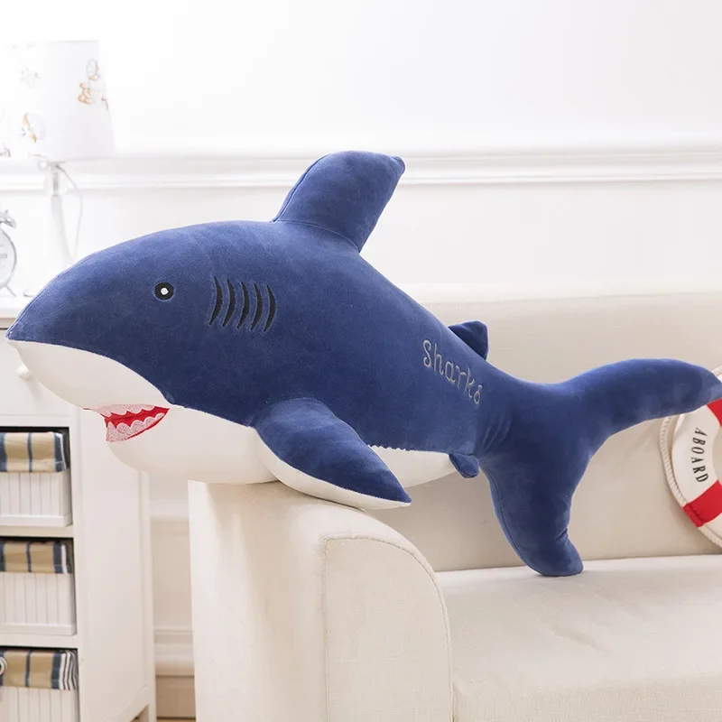 [Funny] 50cm Ocean Cartoon plush Shark Toys Soft hold Pillow Super Soft Stuffed cotton Animal Shark Dolls model kids girl gift