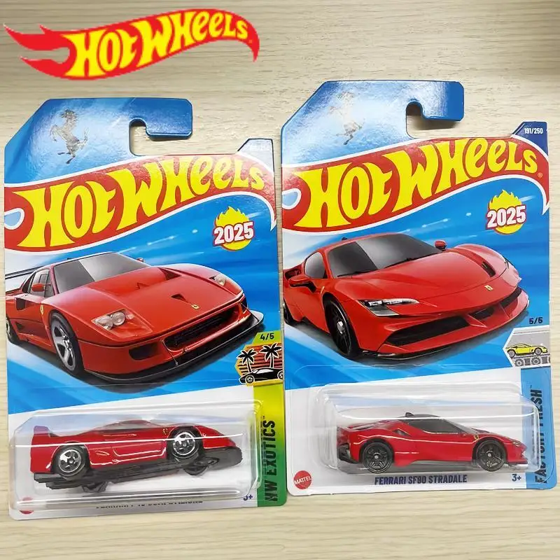 

Оригинальный автомобиль Hot Wheels FERRARI SF90 Stradale F40 Competizione, игрушки для мальчиков 1:64, литые под давлением модели транспортных средств, автомобили, подарки на день рождения для мальчиков