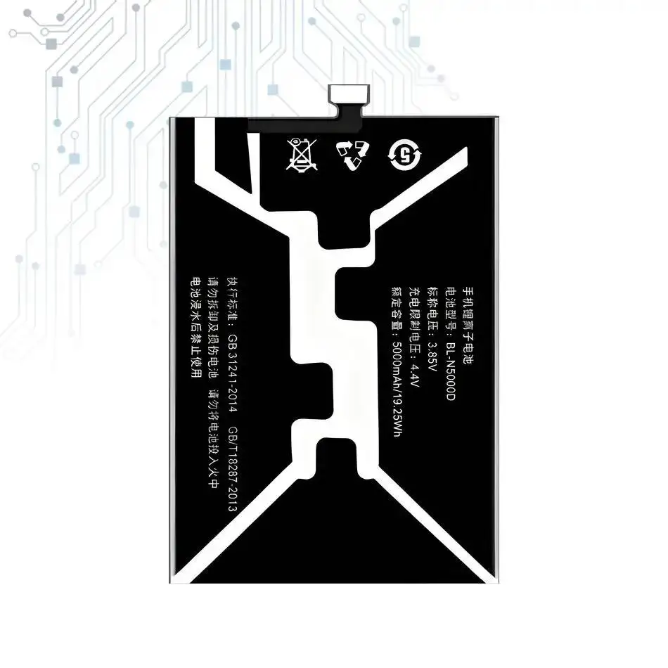 Batteria per telefono cellulare da 5000 mAh per Highscreen Power Five Max BL-N5000D ad alte prestazioni