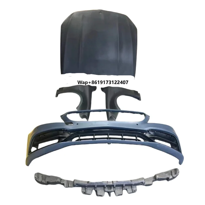 

C-Class W205 C63 Front Bumper ABS Material Black Bolt-On New Car Upgrade