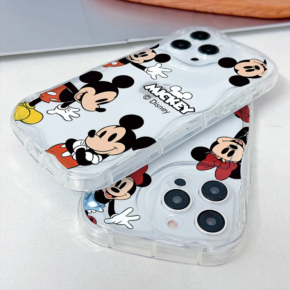 Mickey Minnie Mouse Couple Phone Case for Samsung Galaxy A73 A72 A71 A54 A53 A52 A51 A50 A33 A32 A16 A13 A06 4G 5G Clear Cover