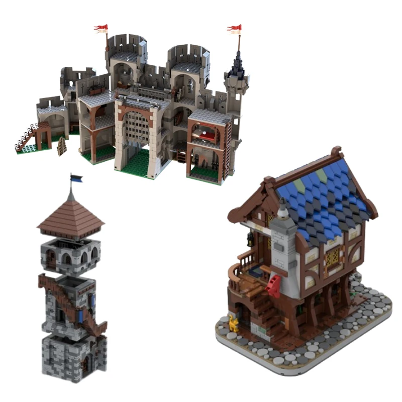 

32 spot MOC -138840 164544 147712 131234 132530 street view building small particle assembly building blocks puzzle toy model gi