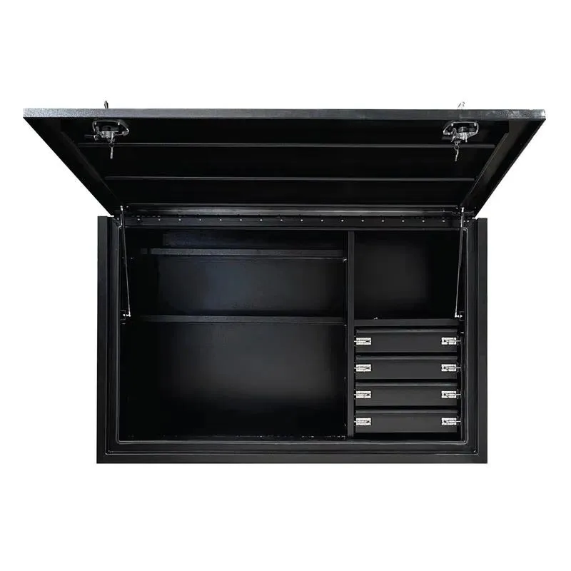 Wholesale Waterproof Black Truck Trailer Bottom Toolbox 1400x600x1200mm External Accessories