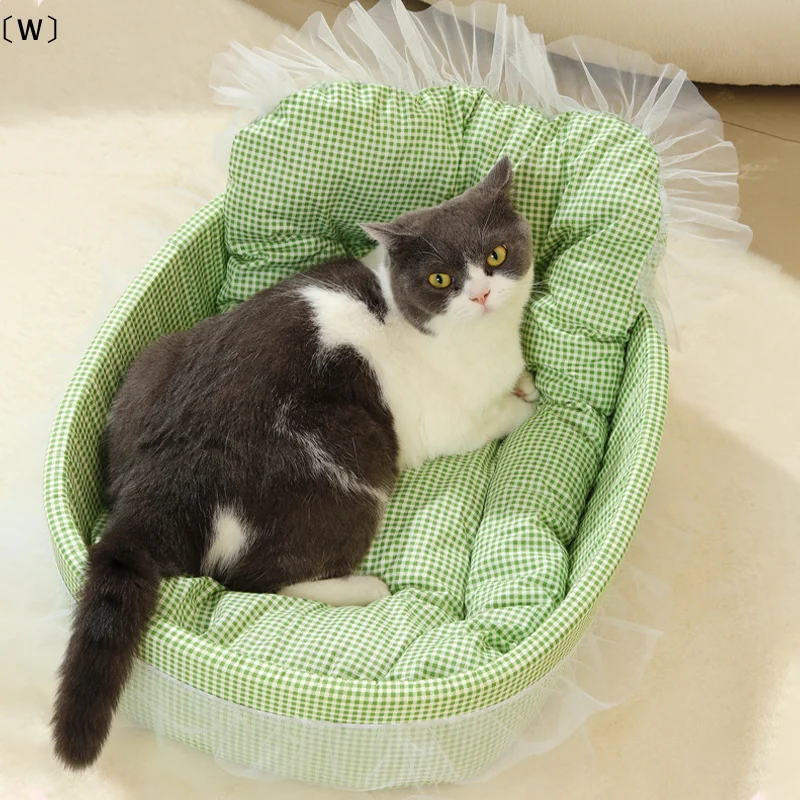 ieniaW ParqueCute Princess Katzenstreu für alle Jahreszeiten, universelle, nicht klebrige Matte, Haustiersofa, Hundebett, kleine und mittelgroße Katzen und Hunde, Heimtierbedarf