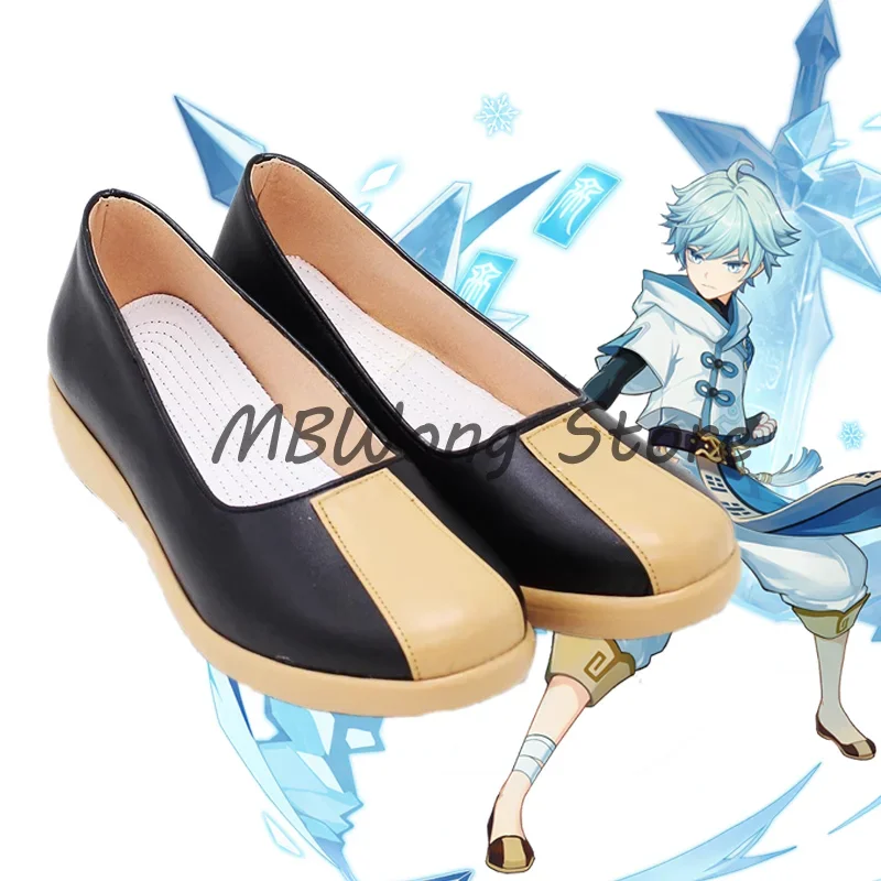 Game Genshin Impact Chongyun Cosplay Shoes Boots Taoist priest Anime Role Play Halloween Carnival Party Christmas Outfit Prop