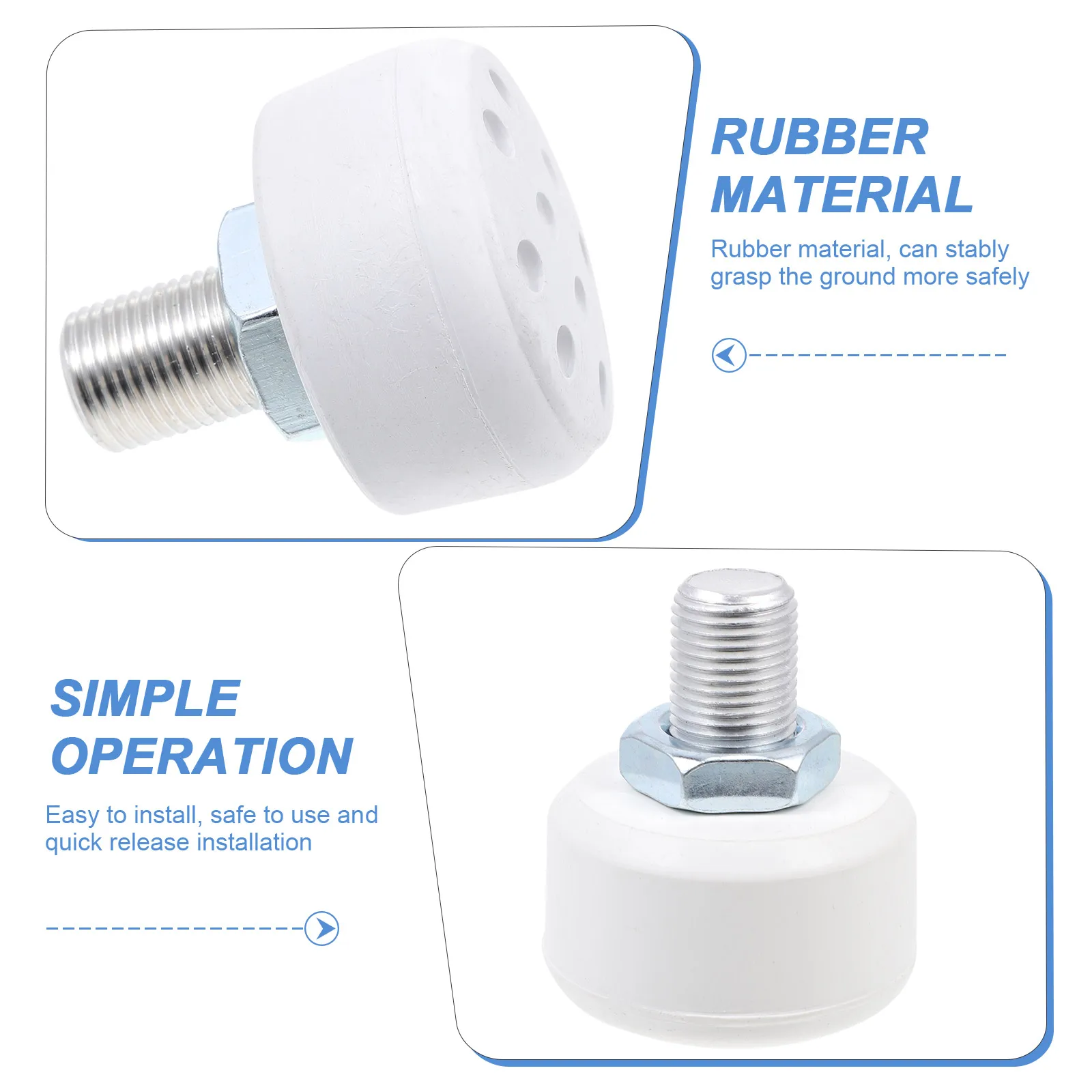 Roller Skates Brake Adjustable Rubber Toe Stopper Design Double Row Skates Sturdy Lightweight Mute Braking