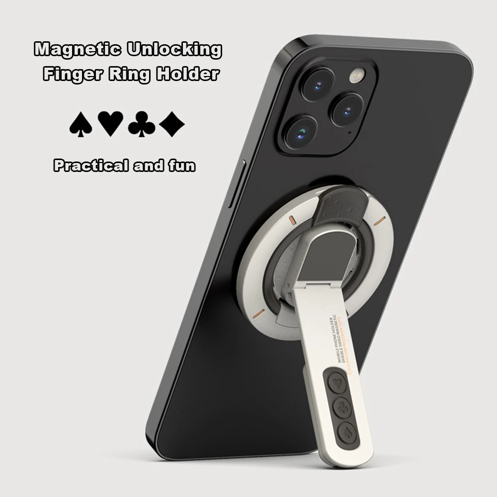 

Aluminum Double-sided Magnetic Phone Holder Ultra-thin 360° Rotatable Multifunctional Phone Holder Multi-angle Adjustable