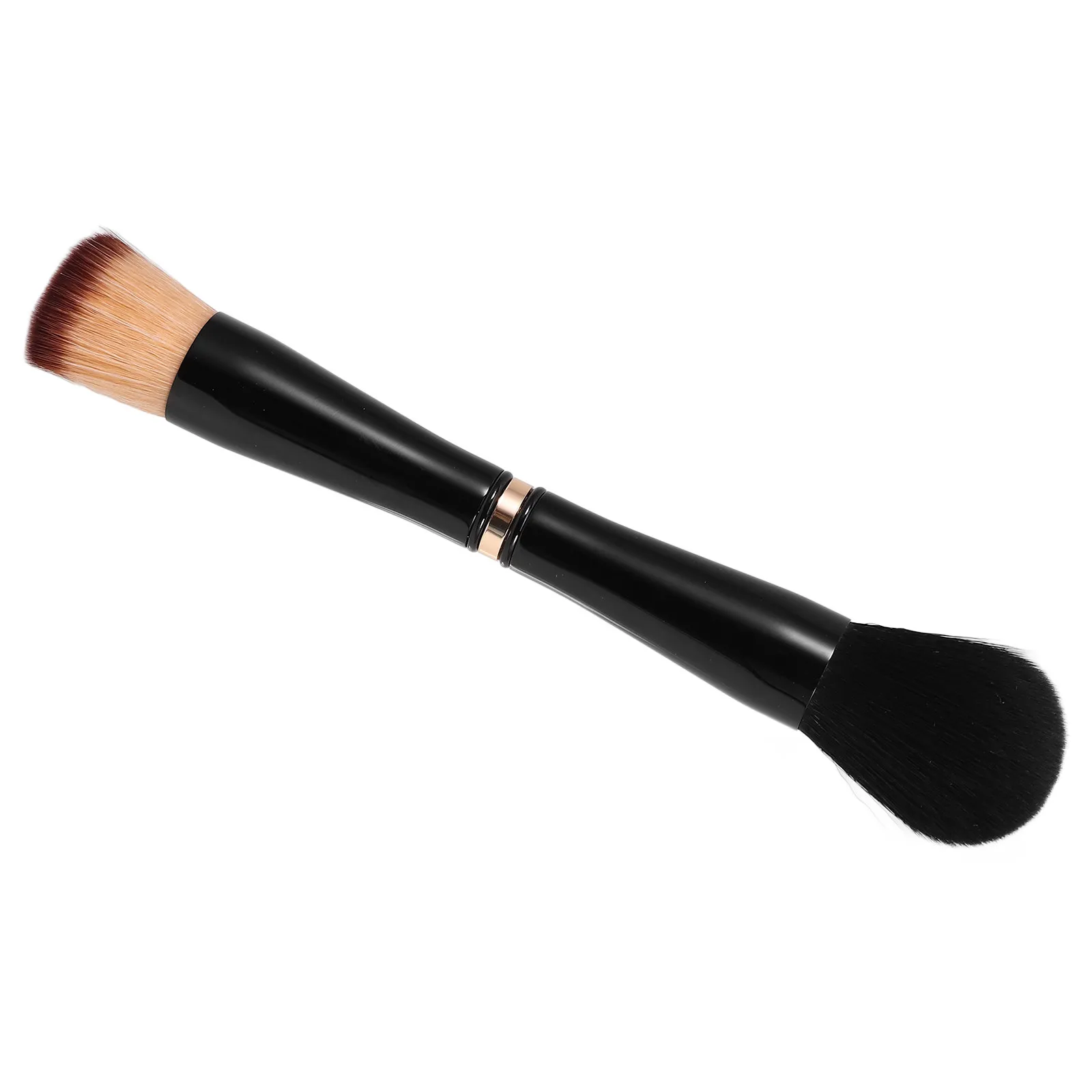 Dual End Makeup Brush Foundation Loose Powder Concealer Applicator Blending Brush for Travel Touch Ups Soft Non Shedding