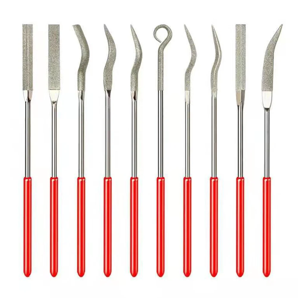 10 قطعة مجموعة ملفات تشكيل صغيرة للخشب المعادن لتقوم بها بنفسك أداة تلميع مجوهرات الحرف اليدوية نحت طحن المجوهرات ملف ذاتي الصنع