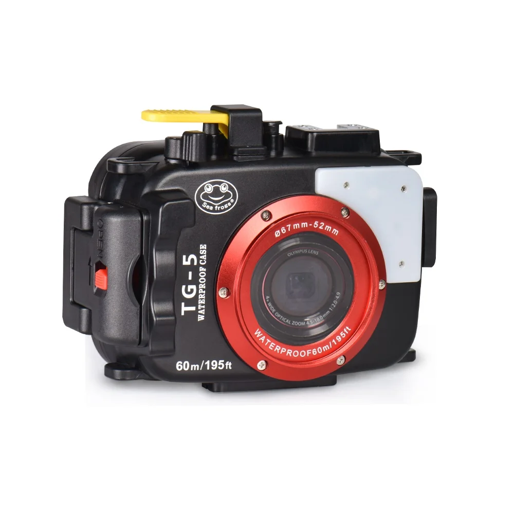 Mcoplus TG-5 60m/195FT Underwater Camera Waterproof Diving Housing Case for Olympus TG5 TG-5 Camera