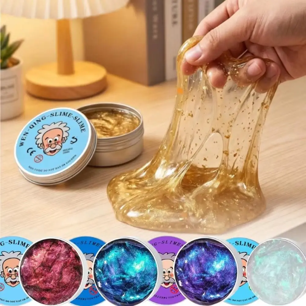 Crystal Clear Non-newtonian Liquid Clay Toys Colorful Transparent Liquid Crystal Slime Stretchy Non-Toxic