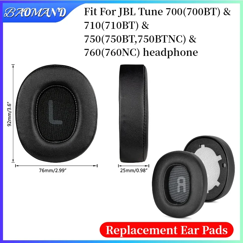 

Ear pads for JBL Tune 700(700BT) & 710(710BT) & 750(750BT,750BTNC) & 760(760NC) Headset Earmuff Earphone Sleeve BAOMAND