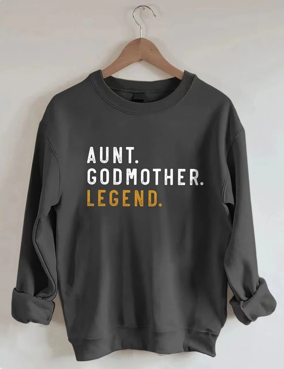 2024 New Hot Sale Popular Mother's Day Female Sweatshirt Aunt Godmother Legend Slogan Women Clothes Classy Simple Girl Tops