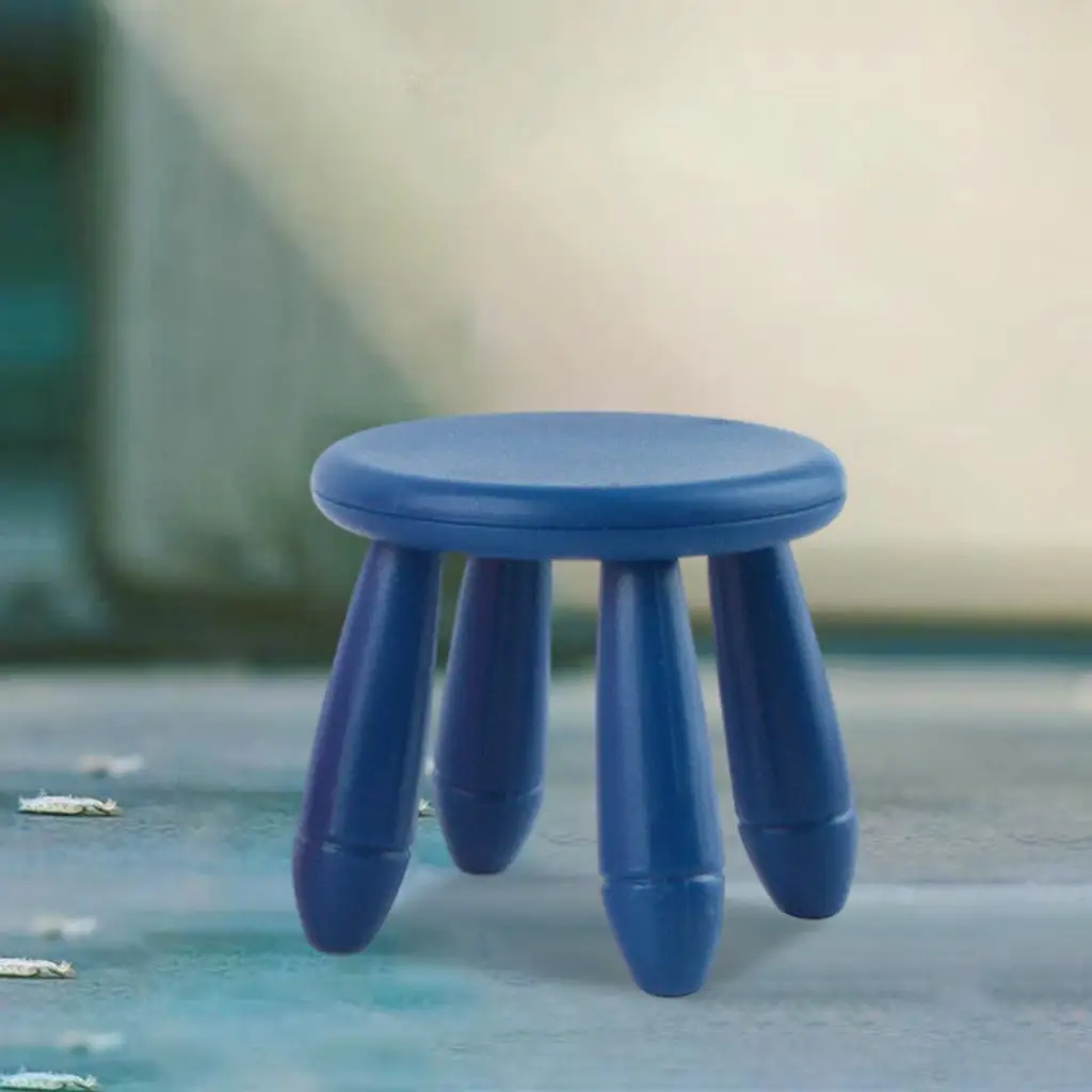 Ensemble de meubles miniatures en plastique pour maison de poupée, chaise moderne à l'échelle 1/12, accessoires réalistes pour la décoration de la maison de poupée