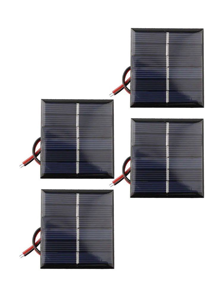 1/2/4/6Pcs Solar Panel With Line Small Cell Module Charger DIY Models Power Board 0.55W 3V Small Cell Module Charger