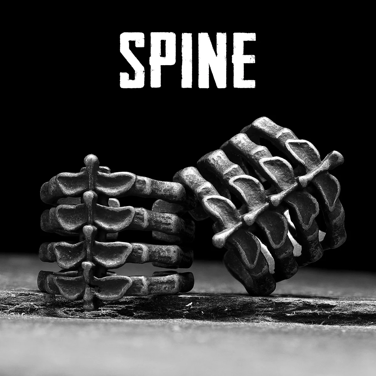 Retro Spine Stylish Men Rings Stainless Steel Women Jewelry Punk New In Rock Fashion Accessories Gift Wholesale Dropshiping