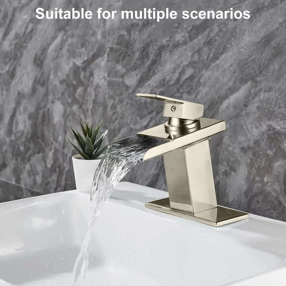 

Смеситель для раковины из матового никеля Смеситель для унитаза с одной ручкой и одним отверстием с пластиной шланга подачи Поклонный корпус Латунный конструктор