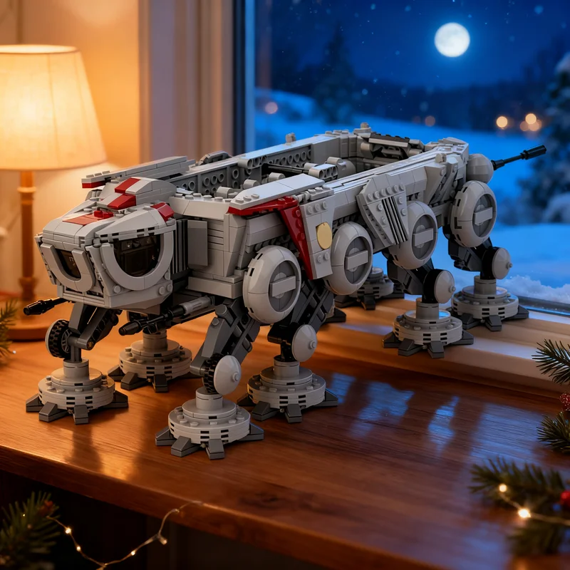 1981pcs MOC Star Battle AT-OT All Terrain Open Transport Model Toys Building Blocks Construction Christmas Gift Craft Collection