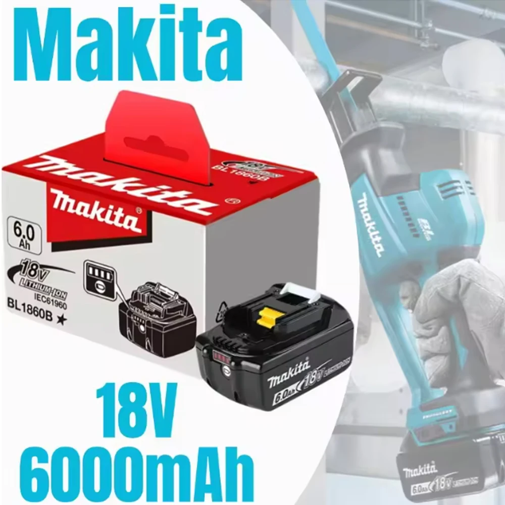 

Original Makita 6.0Ah Battery for Makita 18V BL1830B BL1850B BL1850 BL1840 BL1860 BL1815 Replacement LithiumBattery