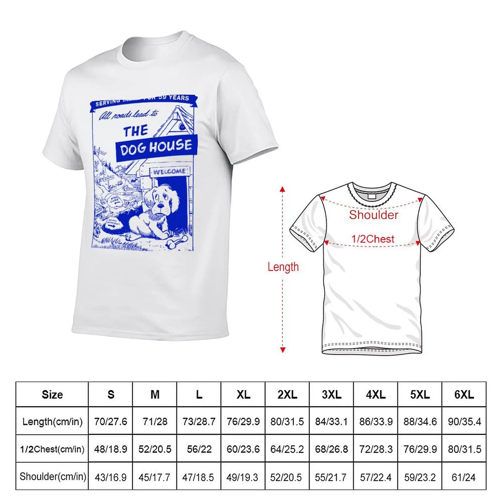 Retro Seattle – Dog House Restaurant Menu T-Shirt kawaii clothes graphic shirts oversized t shirts for men
