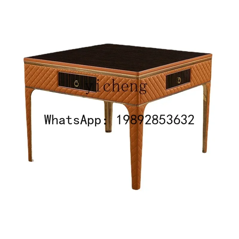 LYY Solid Wood Mahjong Machine Dining Table Dual-Use Simple Modern Table Plastic Products (Flower Pots)