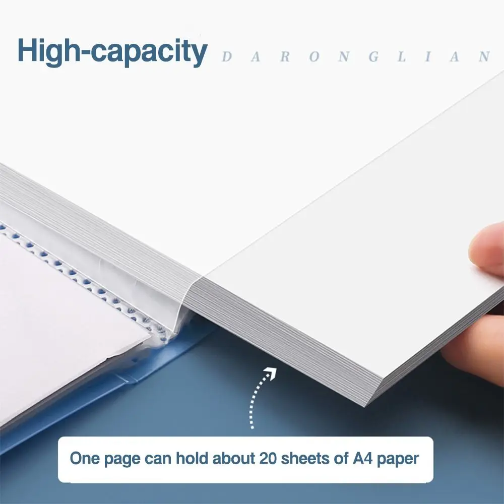 20/30/40/60/100 صفحة A4 مجلد ملفات متعدد الطبقات سعة كبيرة أوراق اختبار حقيبة التخزين مقاوم للماء حقيبة المحفوظات متعددة الوظائف