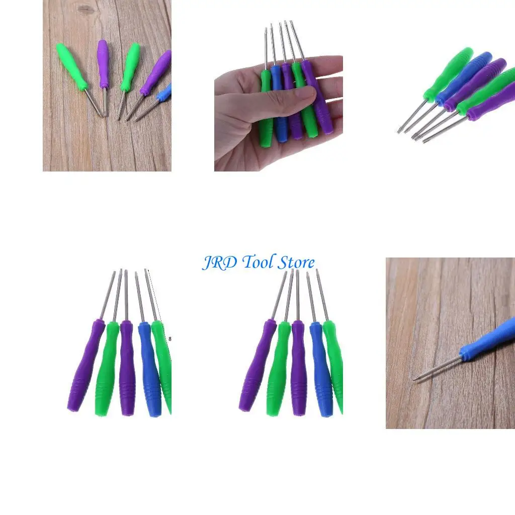A2UD 5 in 1 Torx 자기 드라이버 세트 수공 공구 수리 오픈 키트 T2