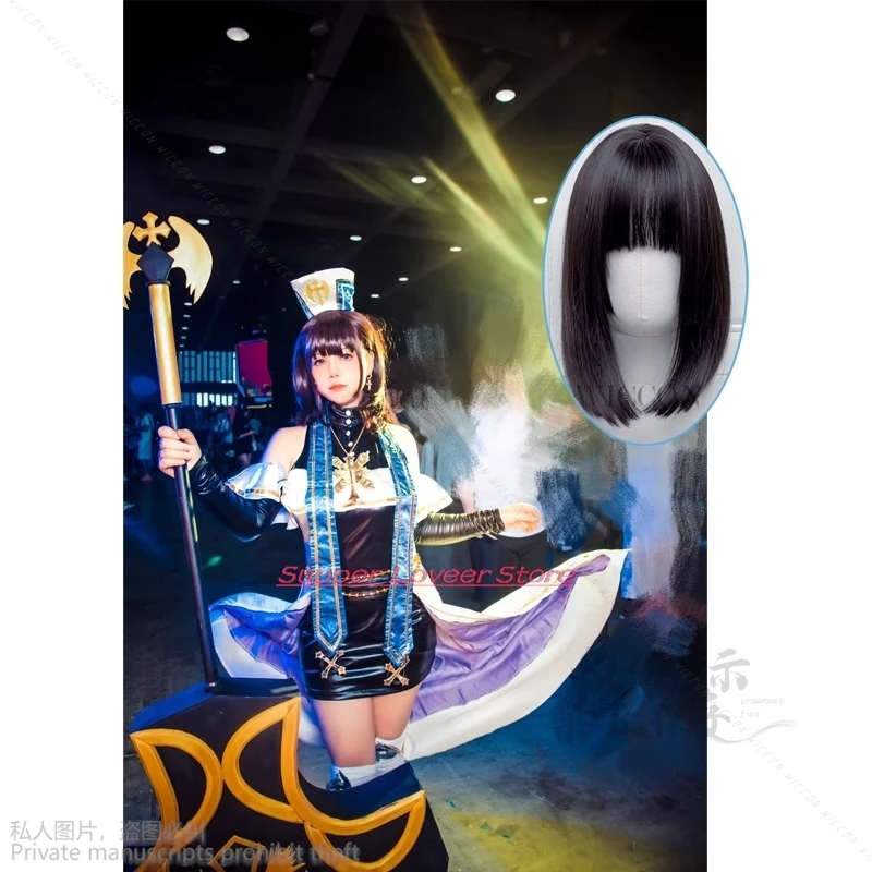 Juego de Anime Cosplay DNF fantasma espada mujer disfraz de mago de Halloween Cosplay disfraz de sacerdote Medieval ropa antigua pelucas