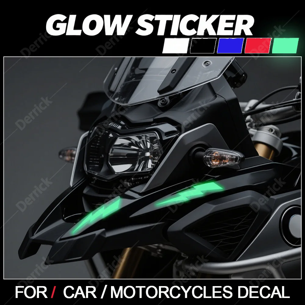 

2 шт. светящиеся наклейки для мотоцикла-персонализированные водонепроницаемые наклейки, подходящие для топливных баков мотоцикла и шлемов
