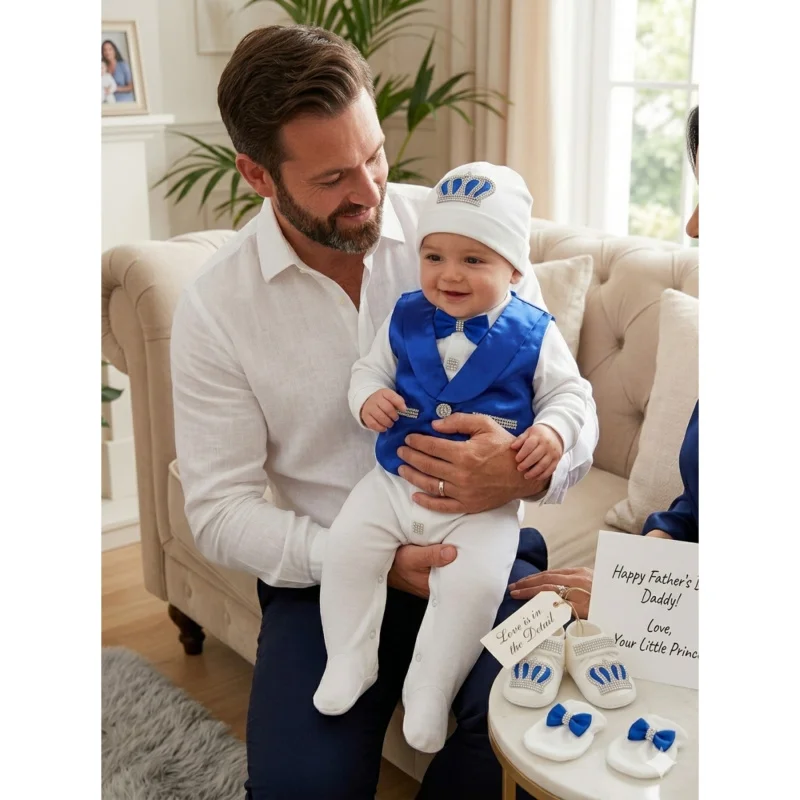 

Newborn baby set，Soft long-sleeved jumpsuit paired with a vest、Hat、Socks and shoes，Gentle and skin-friendly design，Perfect for w
