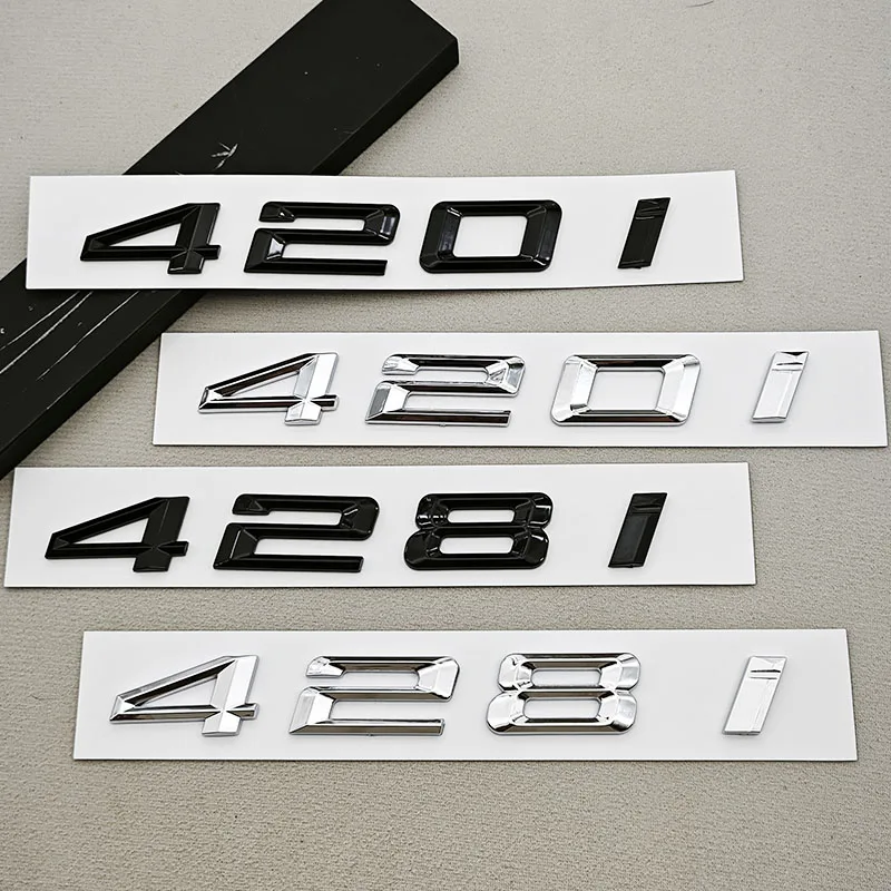 

3D Car Letters Logo 428i 420i Badge Rear Trunk Badge Emblem Decals For BMW 4 Series 420i 428i F32 Tail Marking Accessories