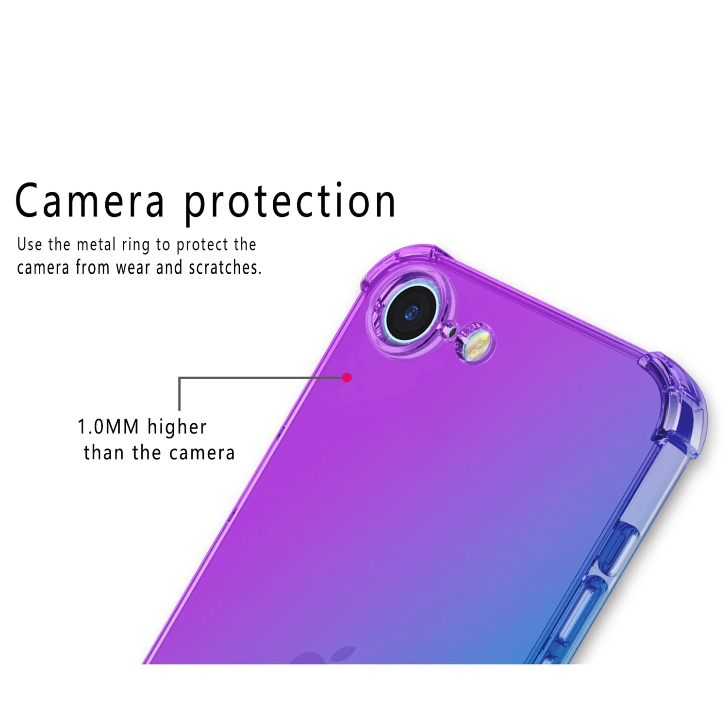 Gradient Airbag TPU Case for Apple iPhone 17 Pro Max iPhone Air 17e 16e 16 15 Plus Protective Shockproof Cover Fundas Coque Capa