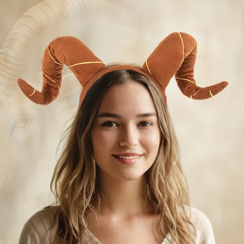 Le Cool Halloween cotton-filled horned foldable headband headwear for party, dance, performance, costume, and holiday cosplay pr