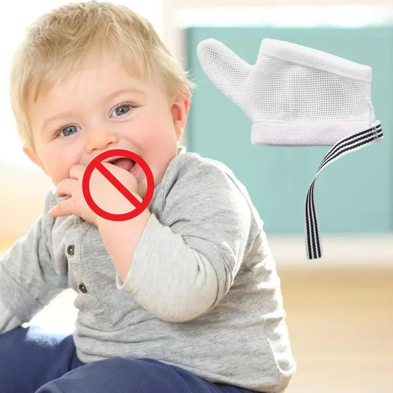 1 Pair Infant Anti Biting Eat Hand Protective Gloves Prevent Baby From Fingers Helps Stop Sucking Nails Harmless Suit Supplies