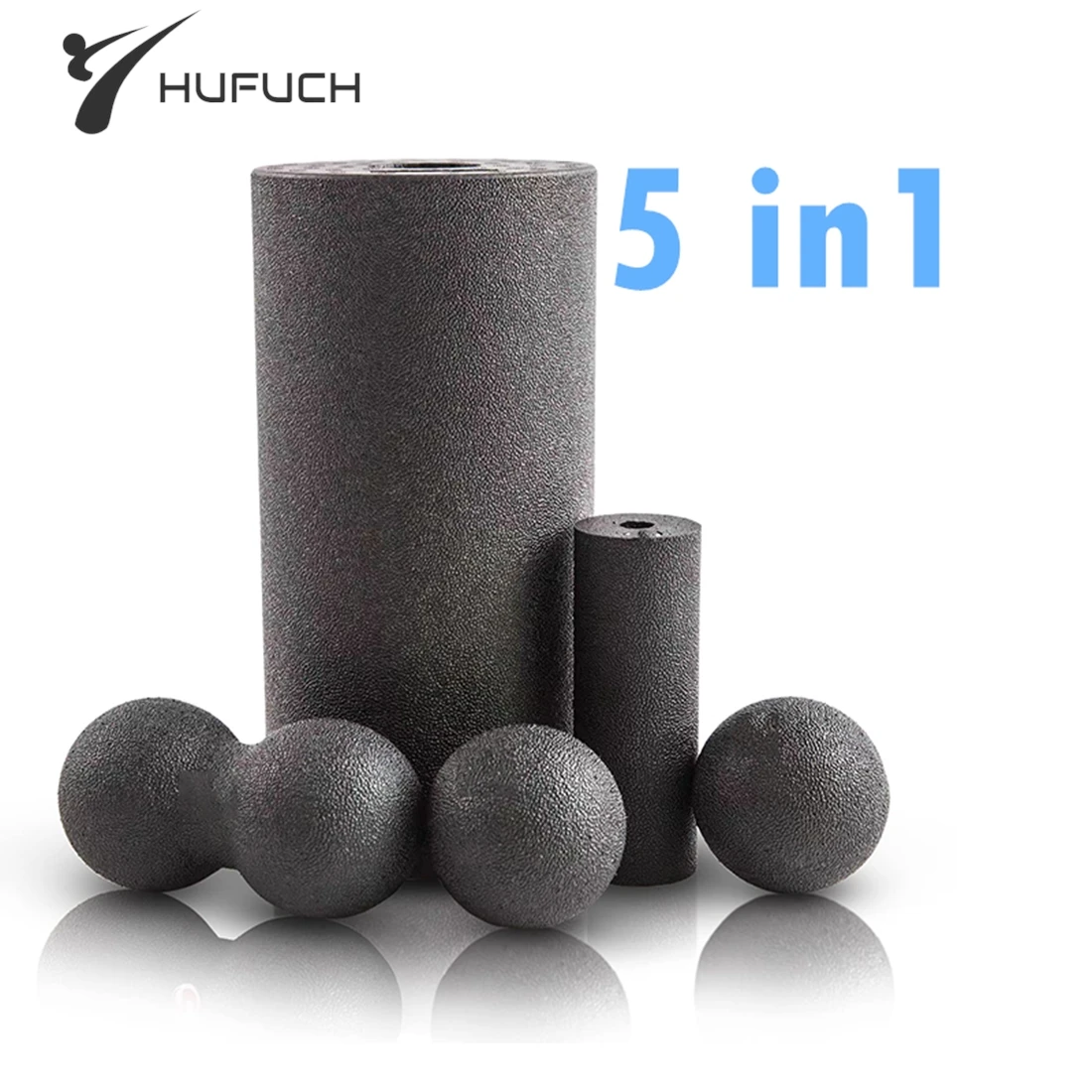 5Pcs Yoga Massage Foam Rollers Fascia Balls Yoga Column EPP High Density Fitness Roller &Ball Leg Back Neck Massager Pain Relief